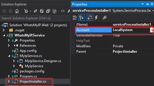 Installer Properties