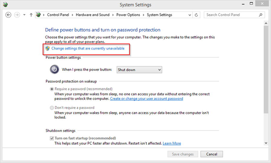 Change Settings