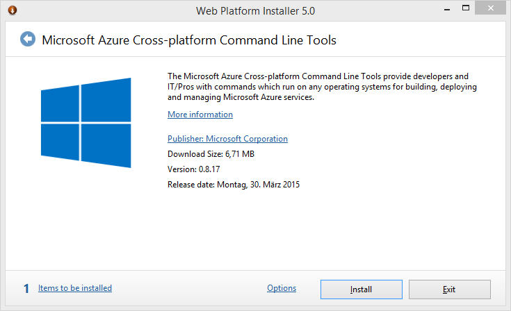 Web Platform Installer 5.0