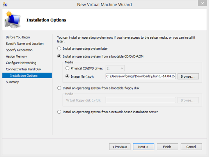 HyperV new VM - ISO File