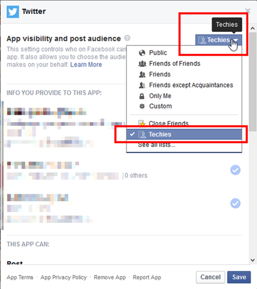 Facebook Settings Twitter