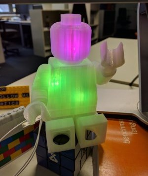 The illuminated LEGO figure