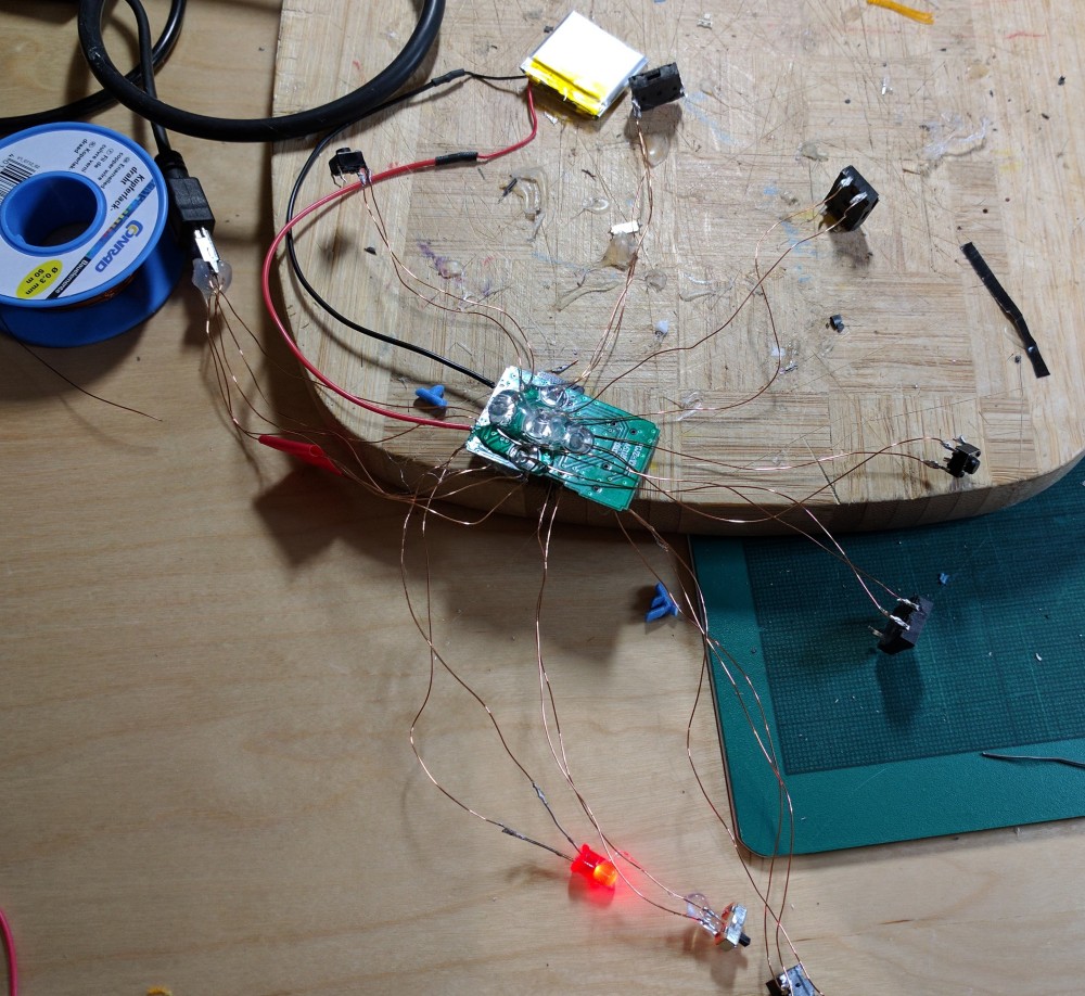 Resoldering the parts using enamelled copper wire