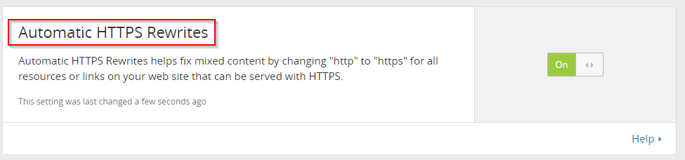 Automatic HTTPs Rewrites