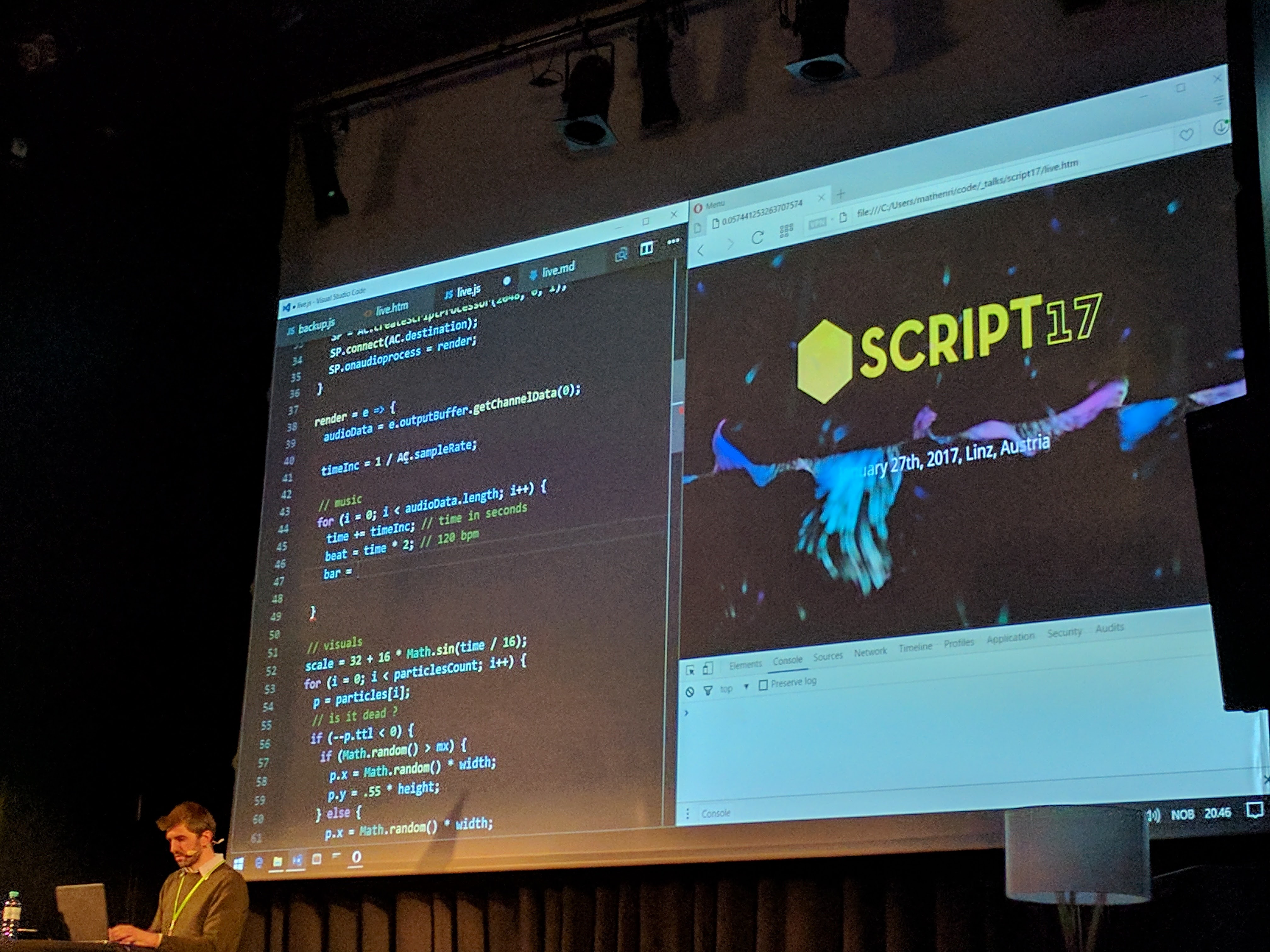 Live coding generative art