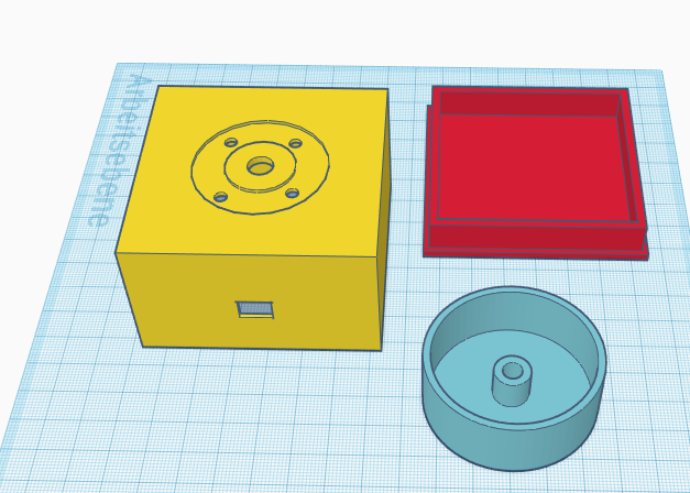 Modelling the case and the knob in Tinkercad