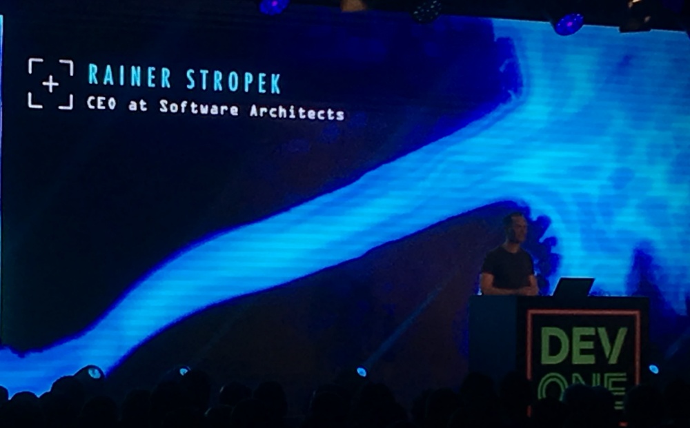 Rainer Stropek on the DevOne stage