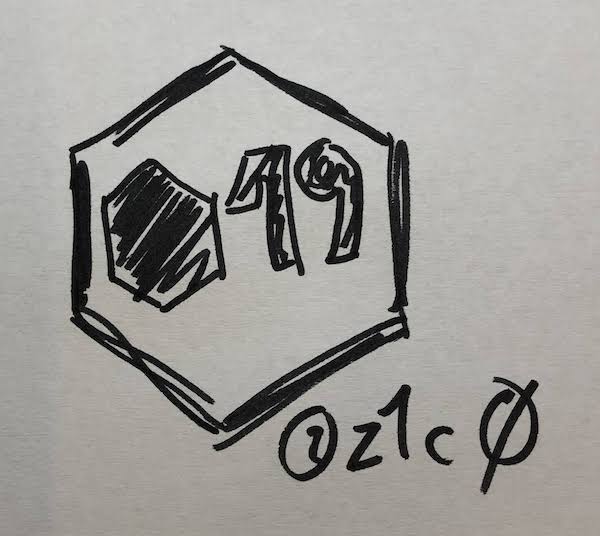 My pathetic attempt at sketching the Script19 logo
