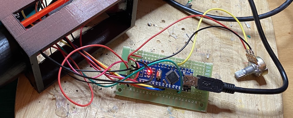 Potentiometer connected to the arduino