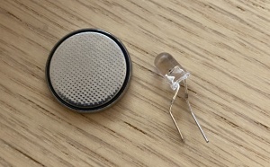 The disassembled LED candle