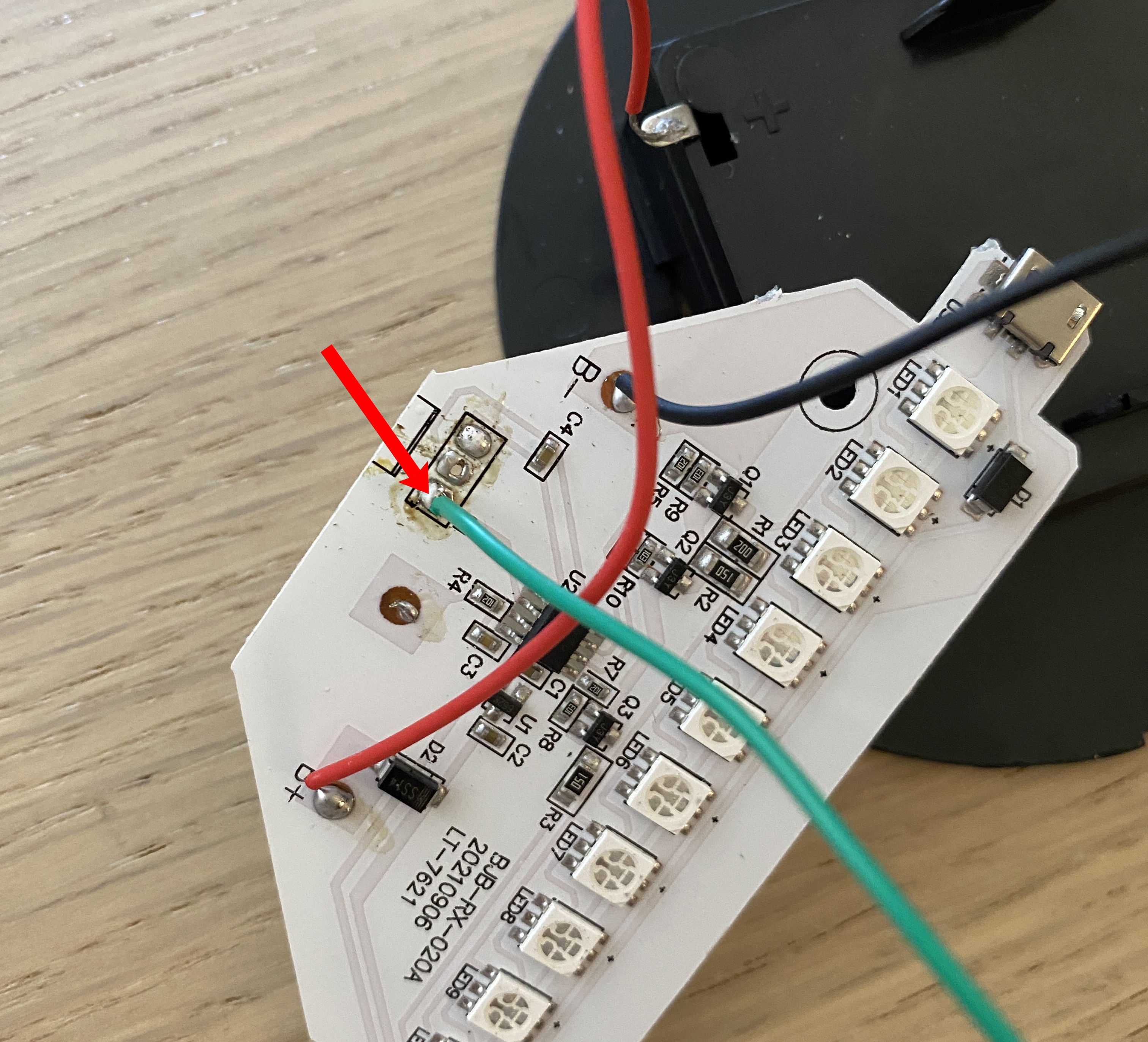 Arduino connected to the IR signal line
