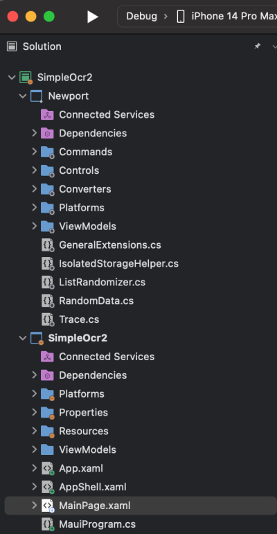 Visual Studio project structure
