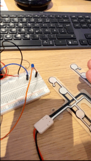 Testing the pressure sensor with an LED