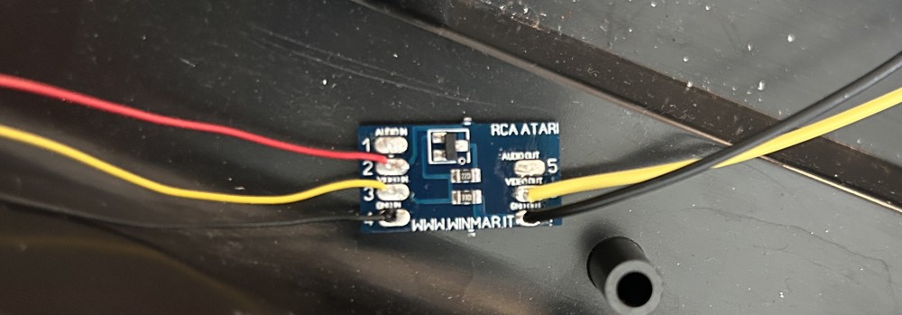 The wired up composite mod circuit board