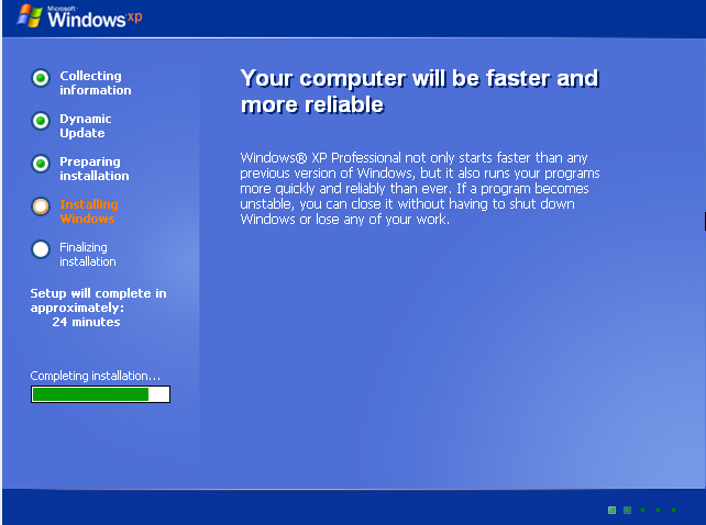 Installing Windows XP in VirtualBox