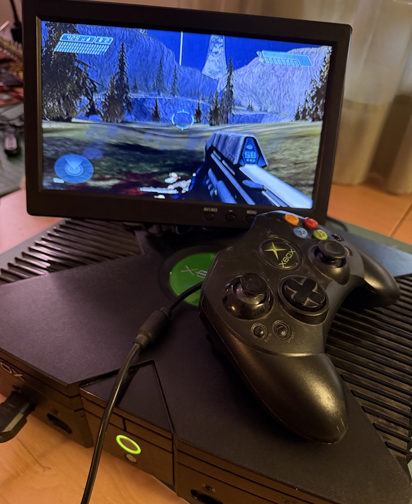 The Xbox running Halo